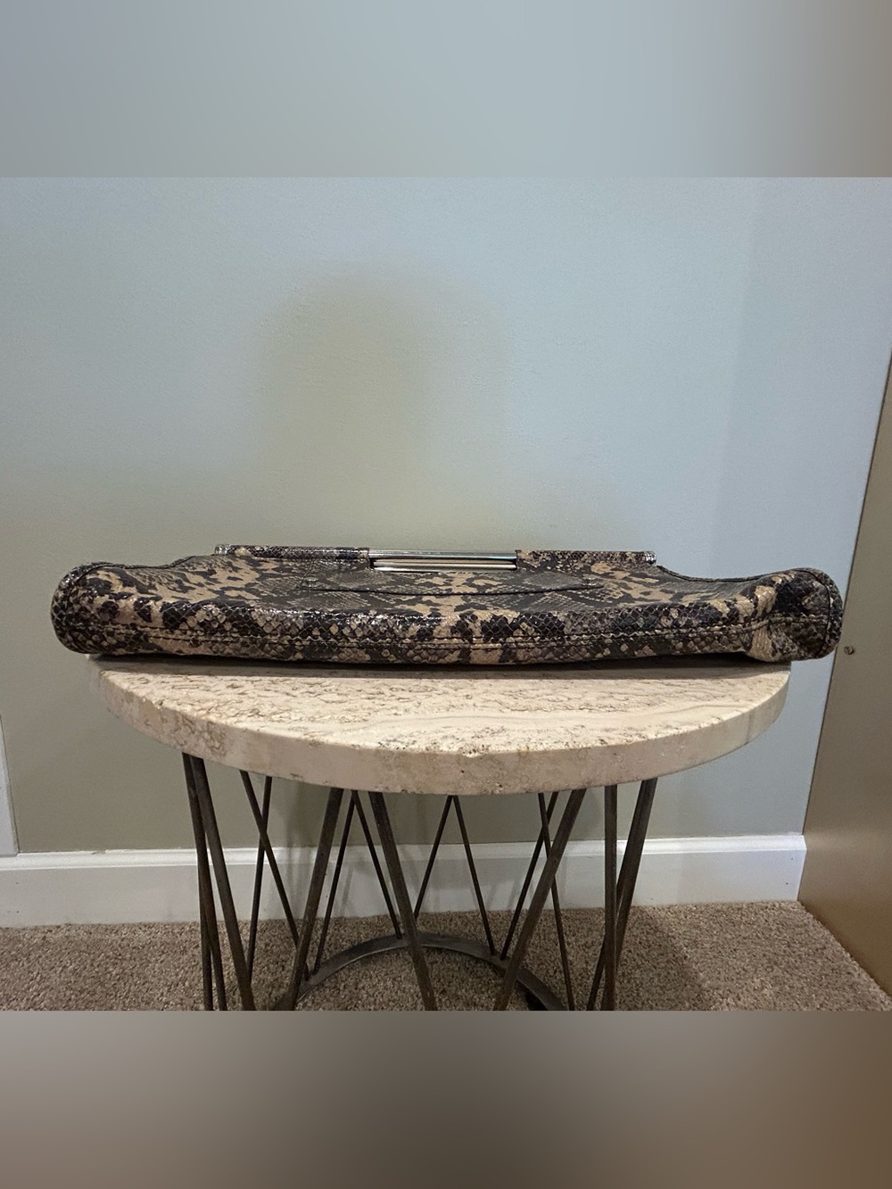 Banana Republic Bridgeport Oversized Snakeskin Leather Clutch - Picture 4 of 11